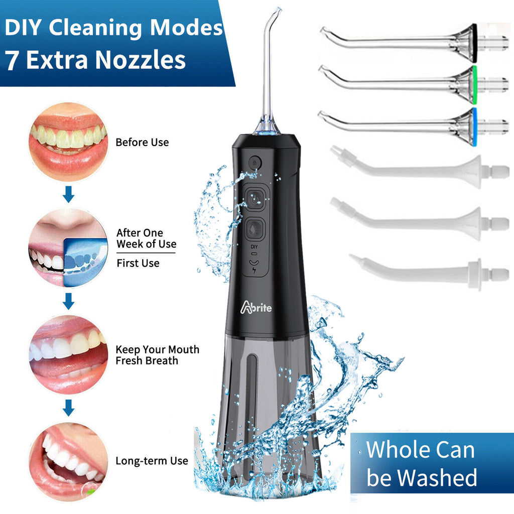 Dental Oral Irrigator Cordless Water Flosser Travel Teeth Cleaner Floss