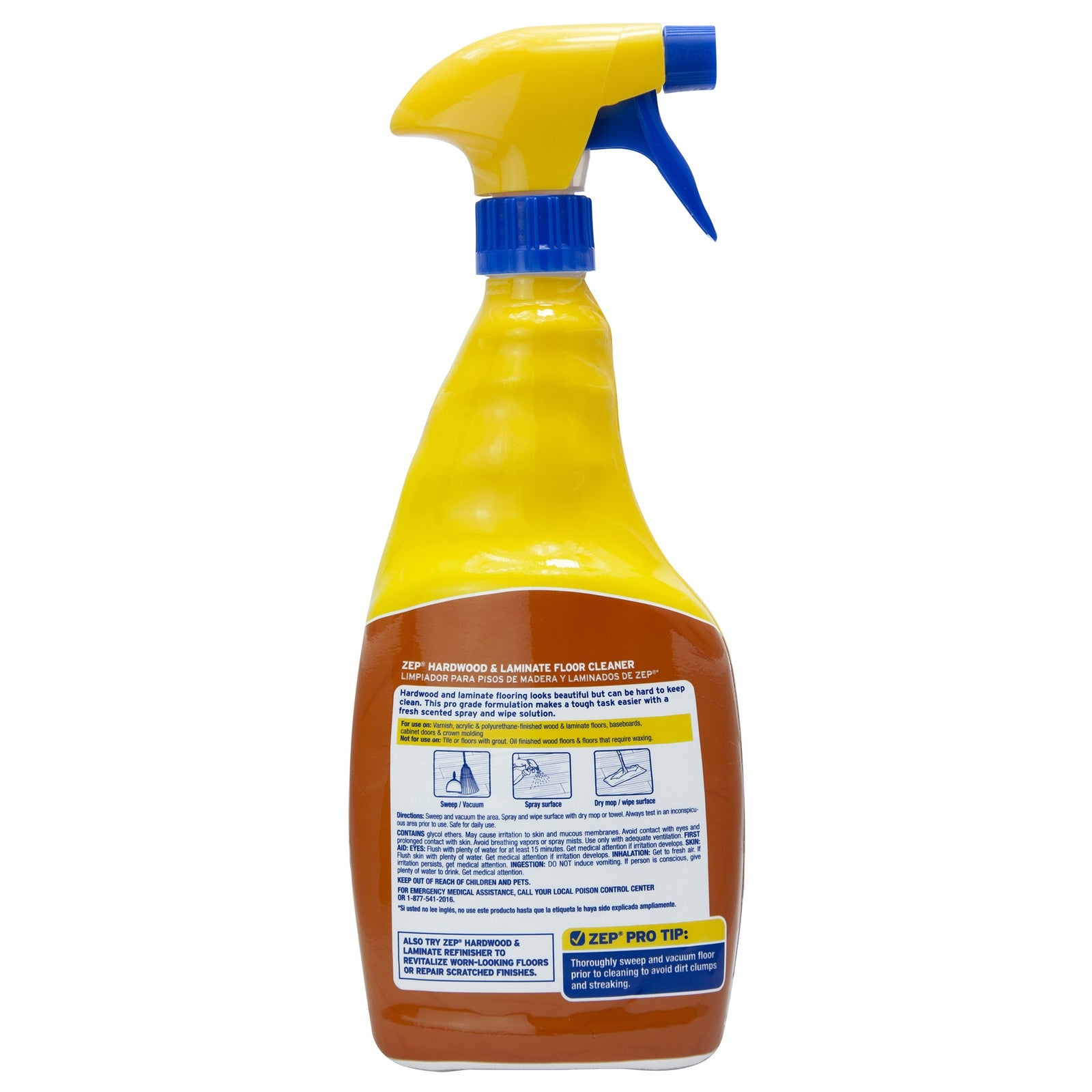 Zep Hardwood and Laminate Floor Cleaner - 32 Oz (Case of 4) - ZUHLF324