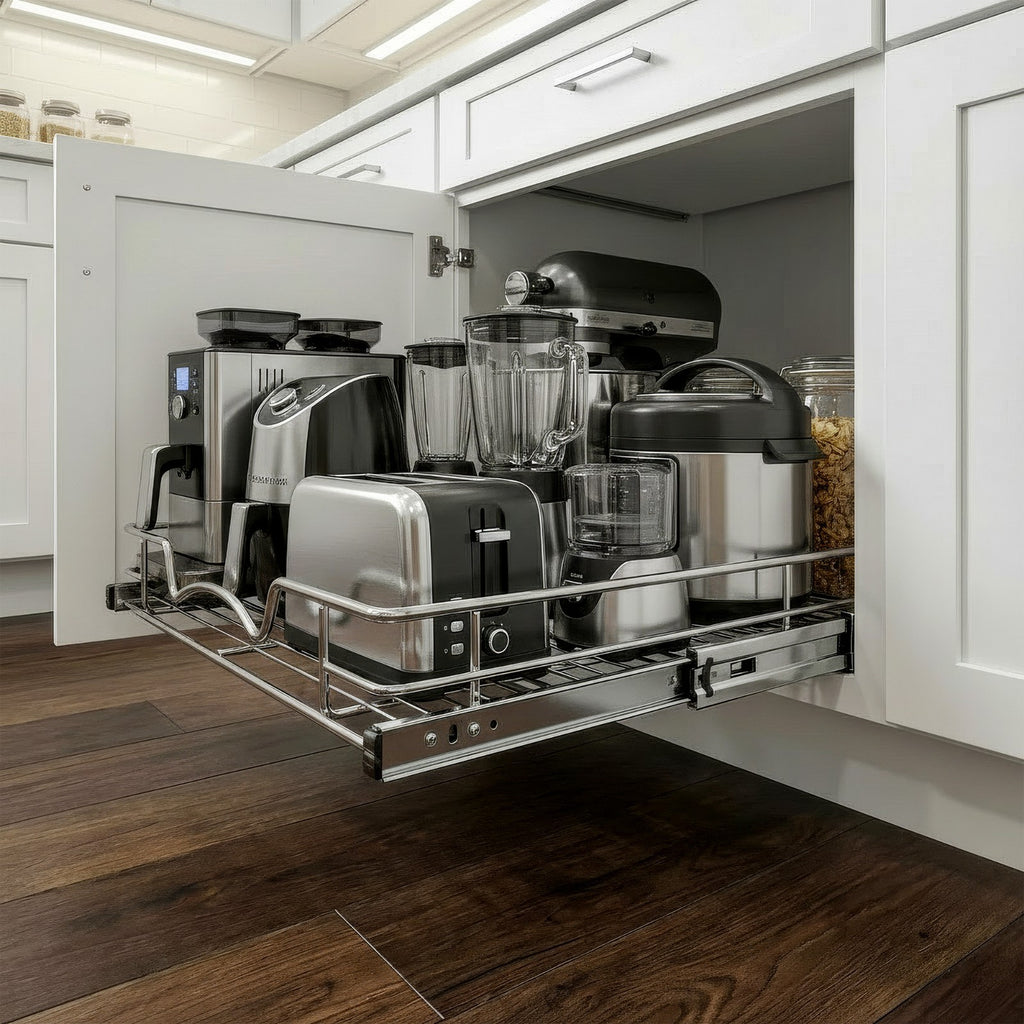 HOLDN' STORAGE Pull Out Cabinet Organizer, Heavy Duty- Lifetime Limited Warranty