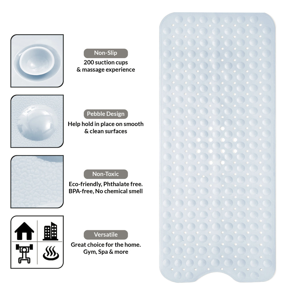Non Slip Bathtub Mats Suction Cups Washable Bathroom Inside Shower Mat Anti Mold