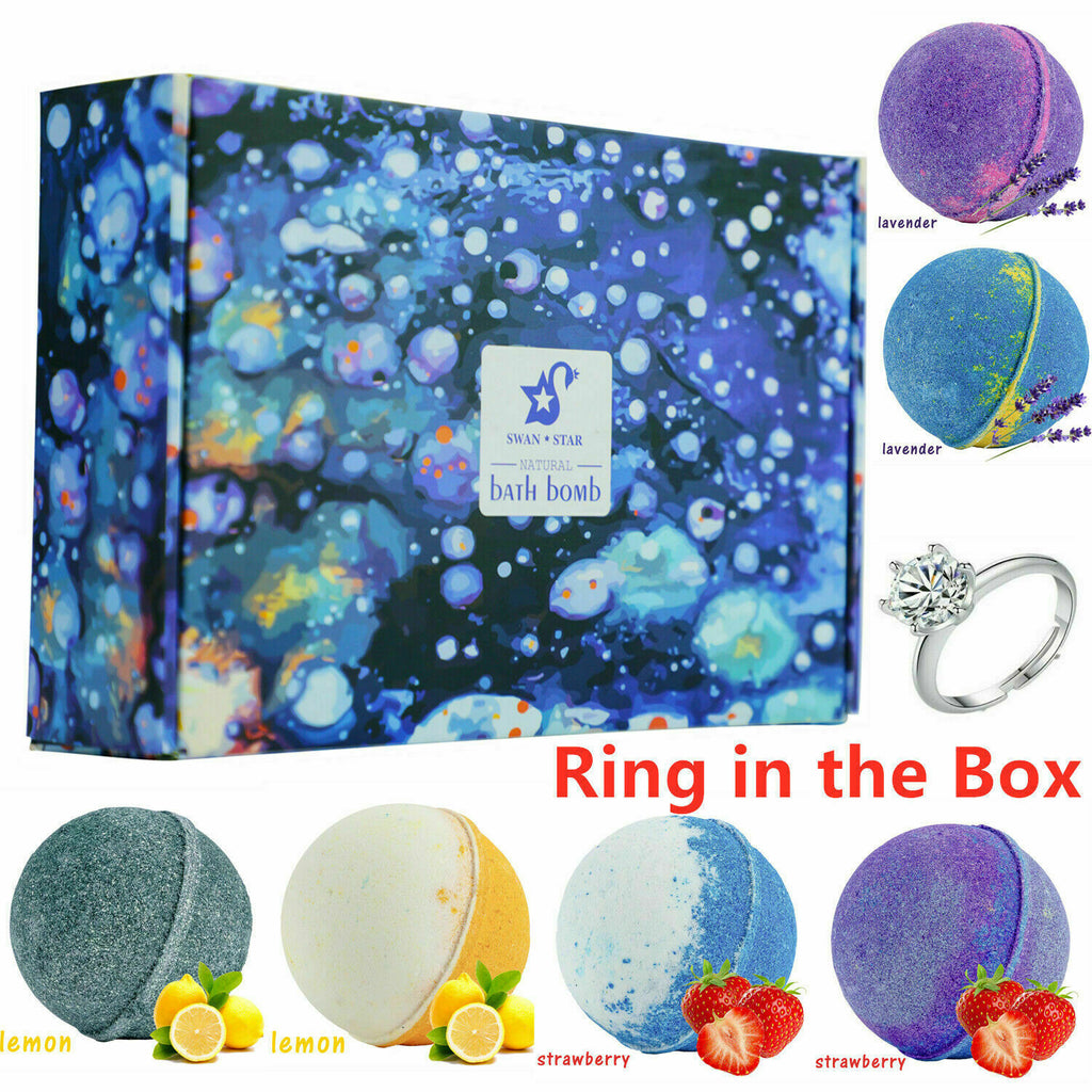 6pc Handmade Bath Bombs Gift Set Organic Essential Oils Spa Ball Christmas Gift