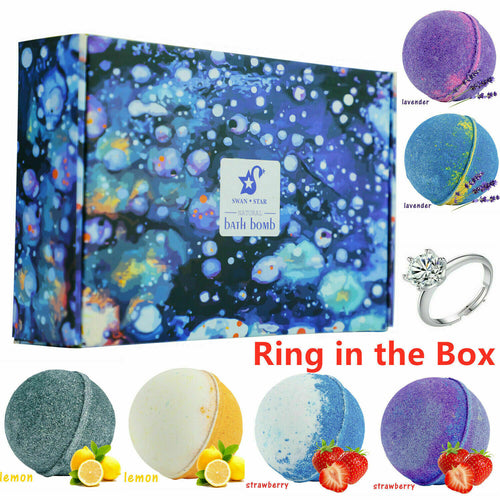 6pc Handmade Bath Bombs Gift Set Organic Essential Oils Spa Ball Christmas Gift