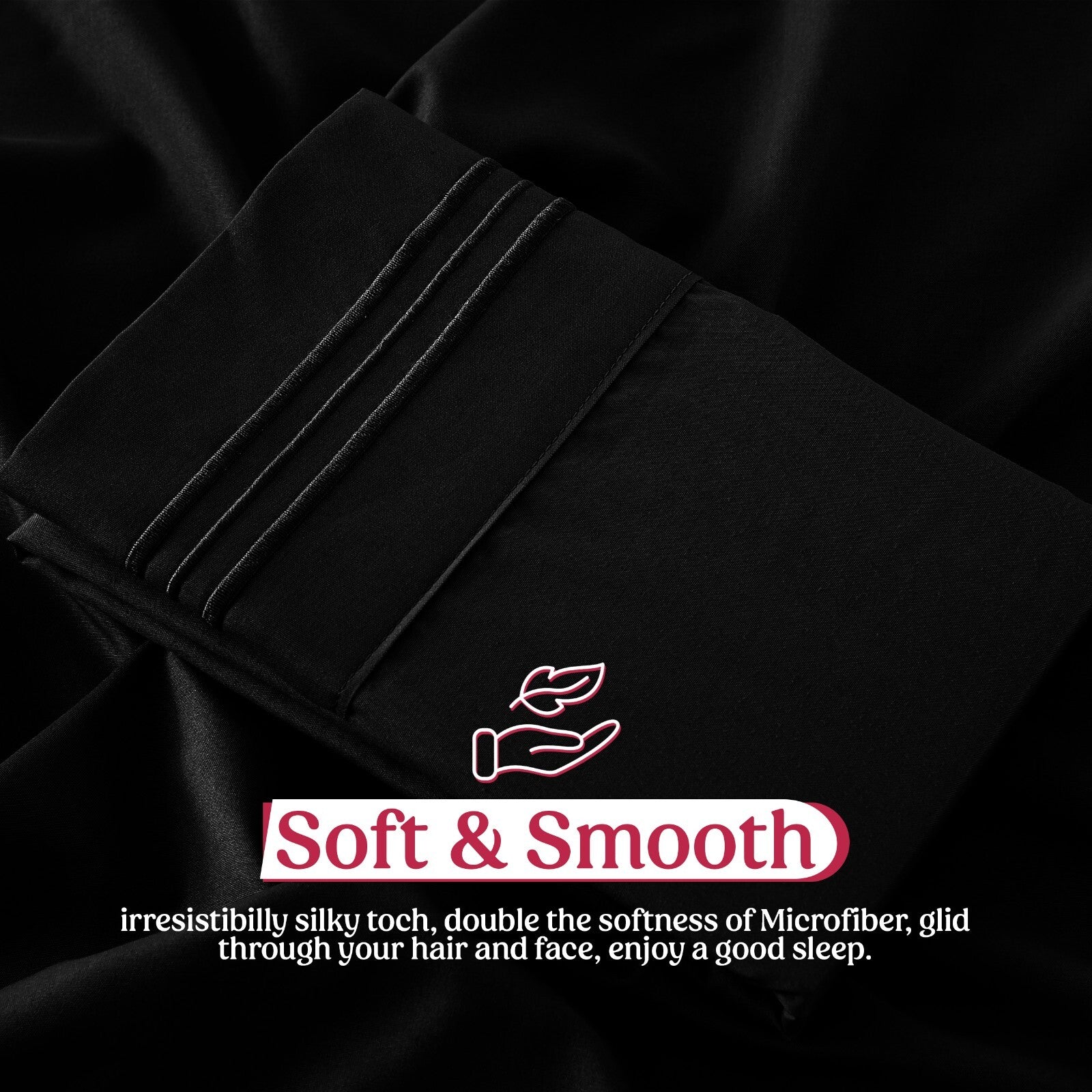 Pack of 2, 4 & 6 Pillow Cover Set Ultra Soft Microfiber Pillowcases Queen King