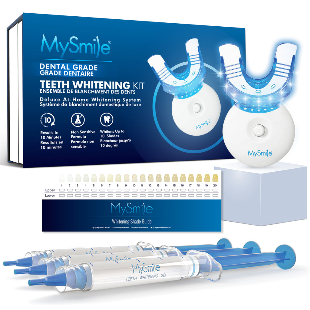 MySmile Teeth Whitening Kit 3ml*3pc Gel Tooth Whitener Bleaching LED Light Tray