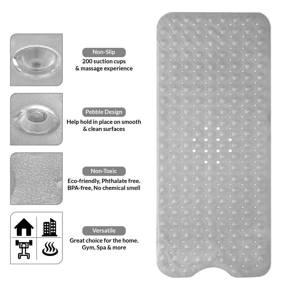 Non Slip Bathtub Mats Suction Cups Washable Bathroom Inside Shower Mat Anti Mold