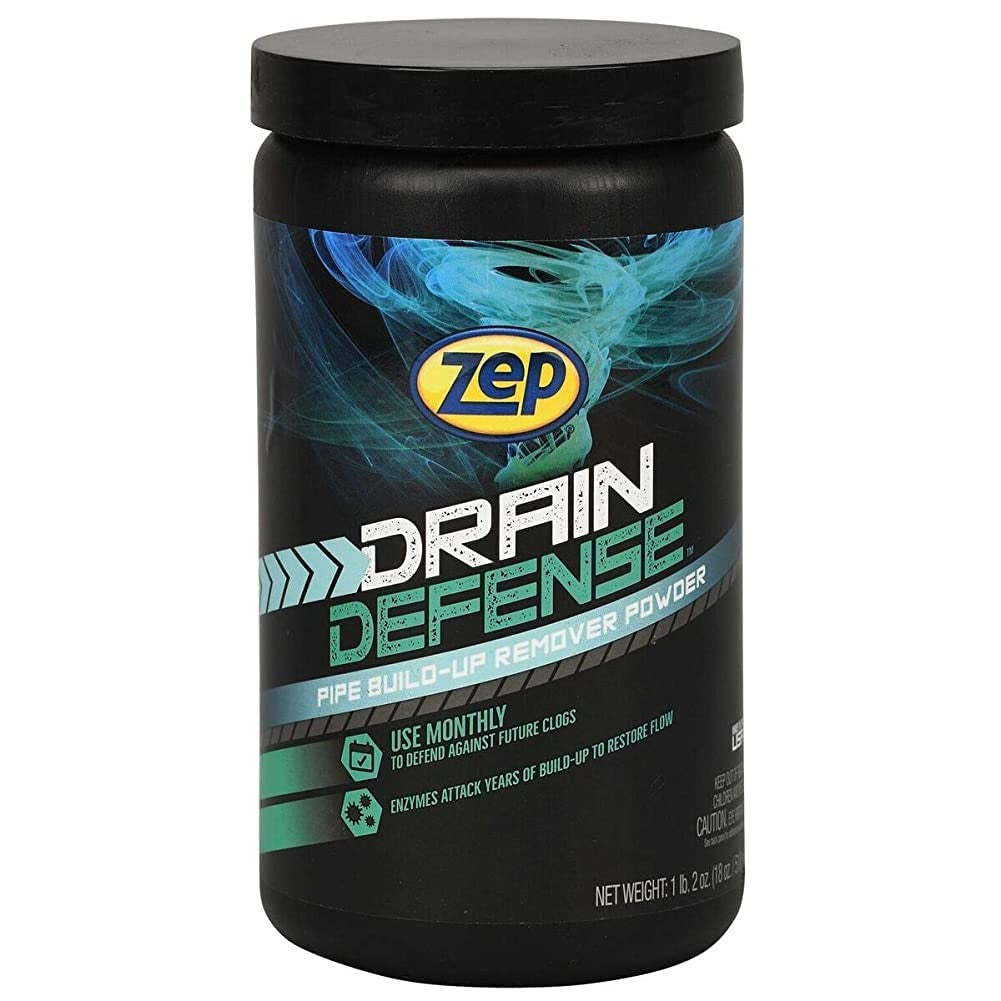 Zep Drain Defense Enzymatic Drain Cleaner Powder 18 oz (Case of 12) ZDC16