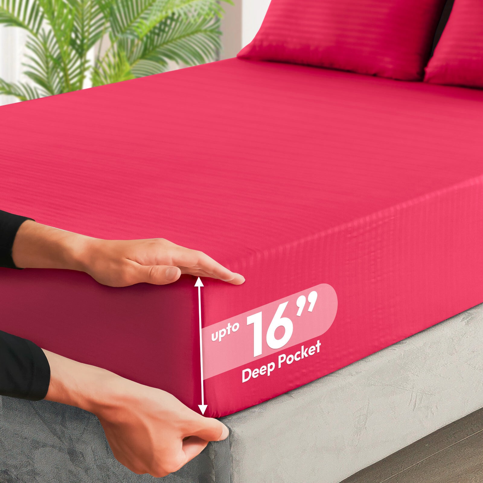 4 Piece Bed Sheet Set Deep Pocket 1800 Series Hotel Bed Sheet Microfiber Comfort