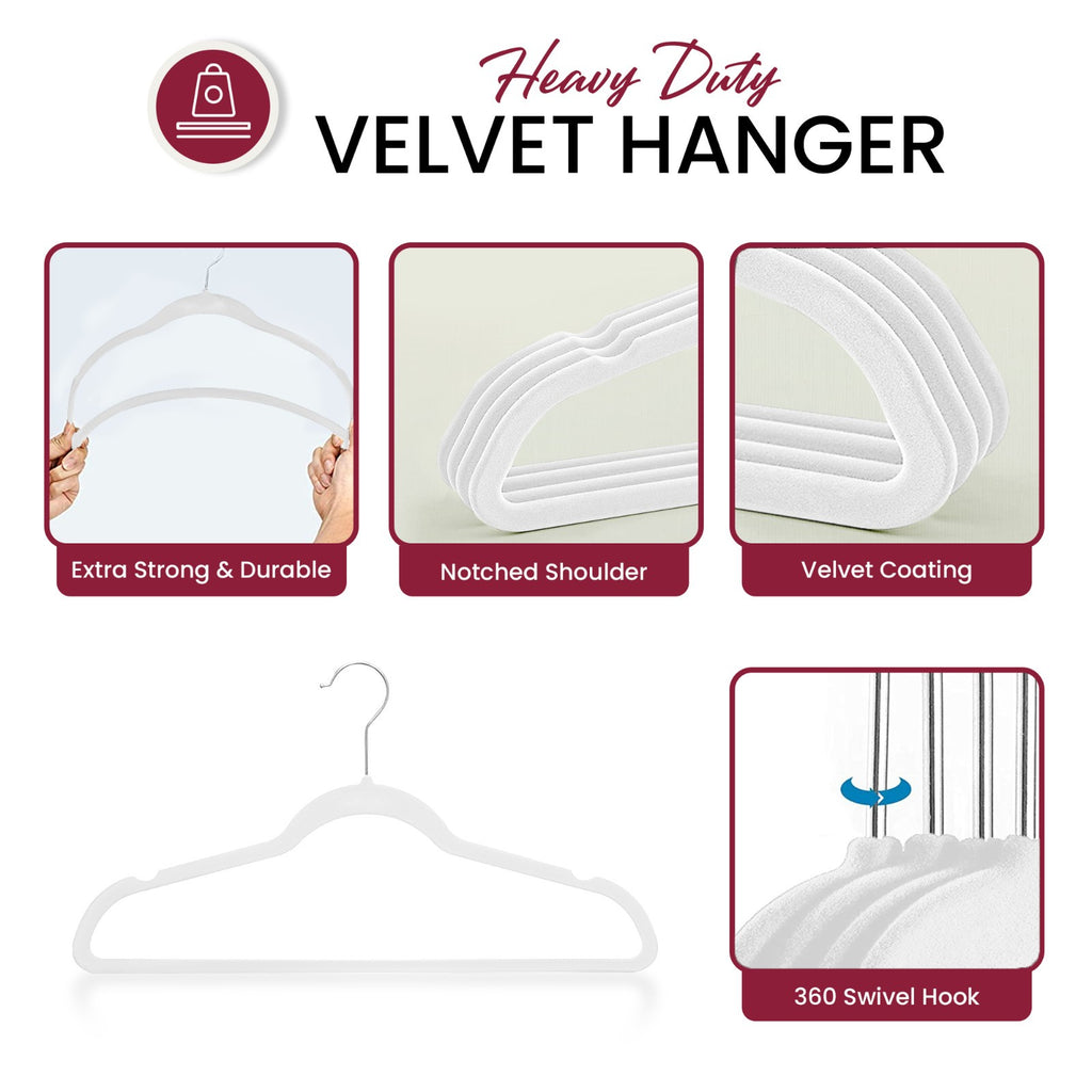 Velvet Hangers Cloths 30/50 Pack Premium Lightweight Space Saver Non Slip Hanger