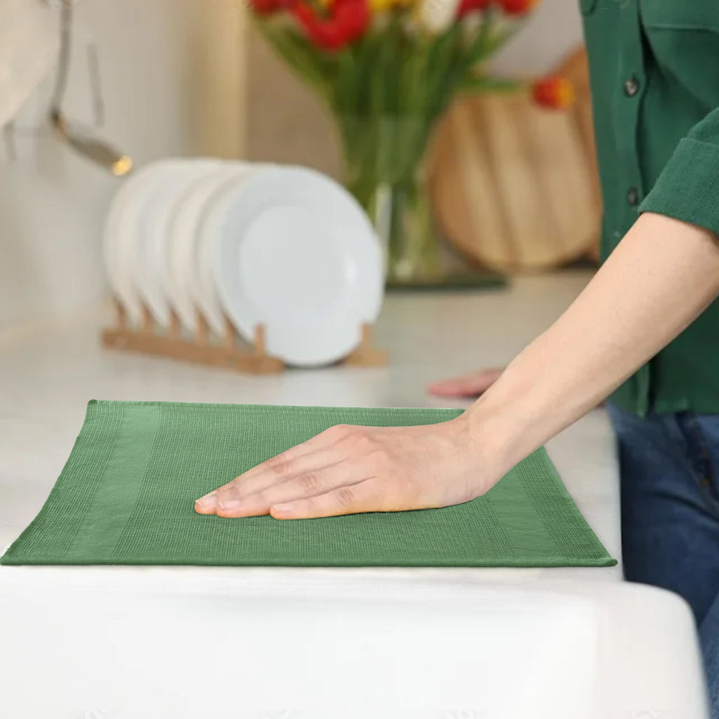 6PC Kitchen Towel Set 100% Cotton Dish Towels 16 x 26 Absorbent Tea Bar Towels