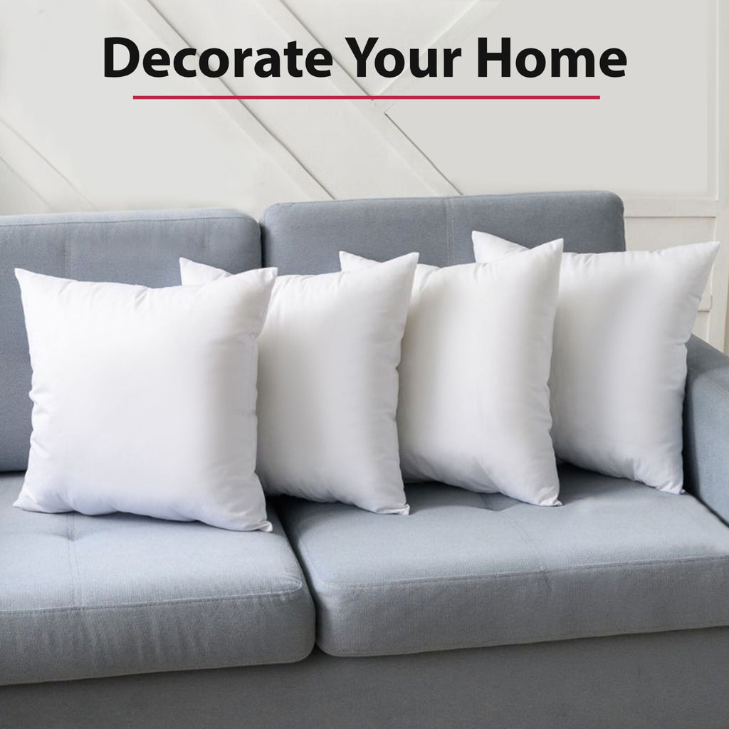 Throw Pillows Insert Cushion Pack of 4 Ultra Soft Bed & Couch Sofa Decor Pillows