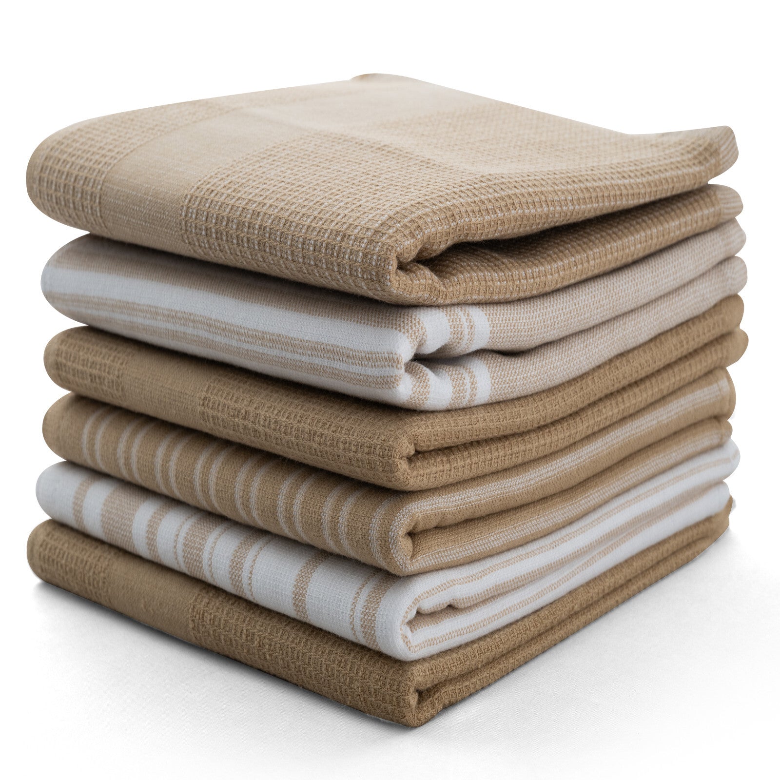 6PC Kitchen Towel Set 100% Cotton Dish Towels 16 x 26 Absorbent Tea Bar Towels