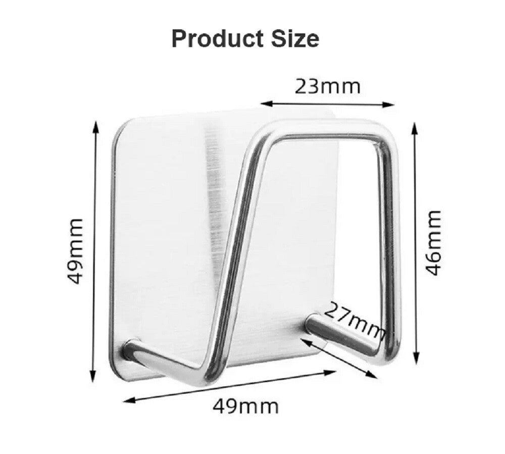 4-Pack Stainless Steel Sink Sponge Holder Adhesive Kitchen Caddy Organizer Set