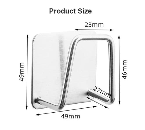 4-Pack Stainless Steel Sink Sponge Holder Adhesive Kitchen Caddy Organizer Set