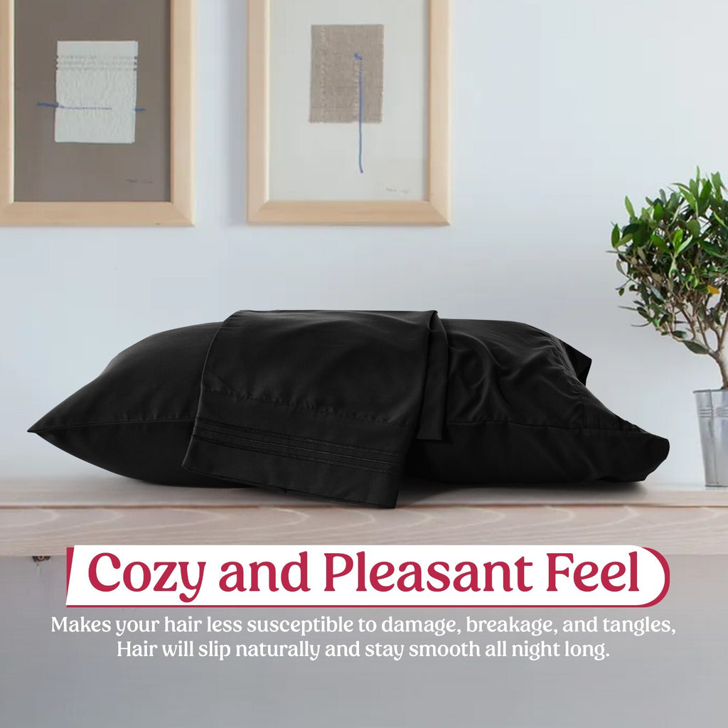 Pack of 2, 4 & 6 Pillow Cover Set Ultra Soft Microfiber Pillowcases Queen King