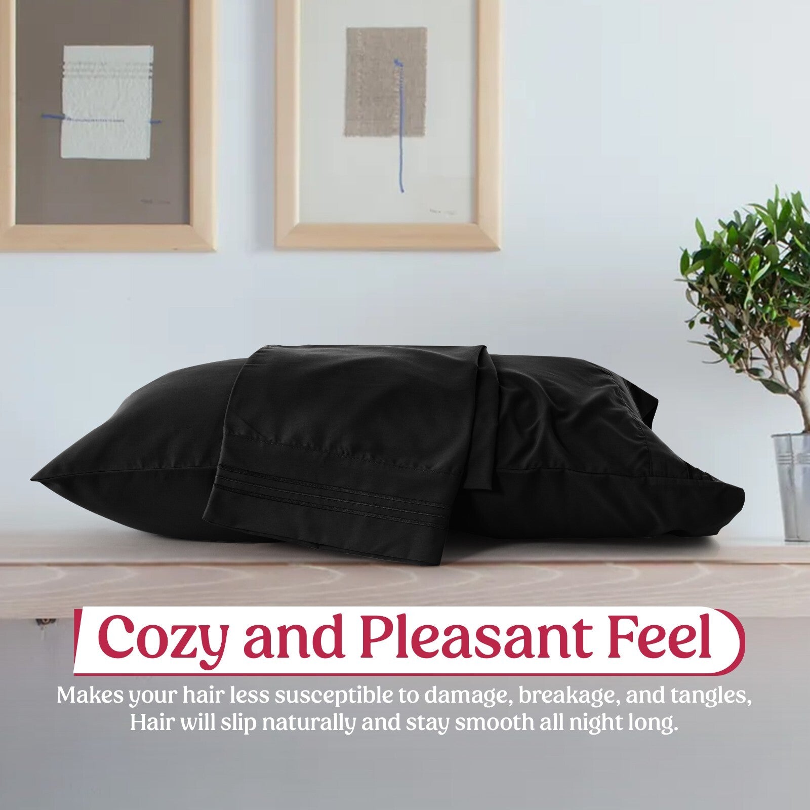 Pack of 2, 4 & 6 Pillow Cover Set Ultra Soft Microfiber Pillowcases Queen King