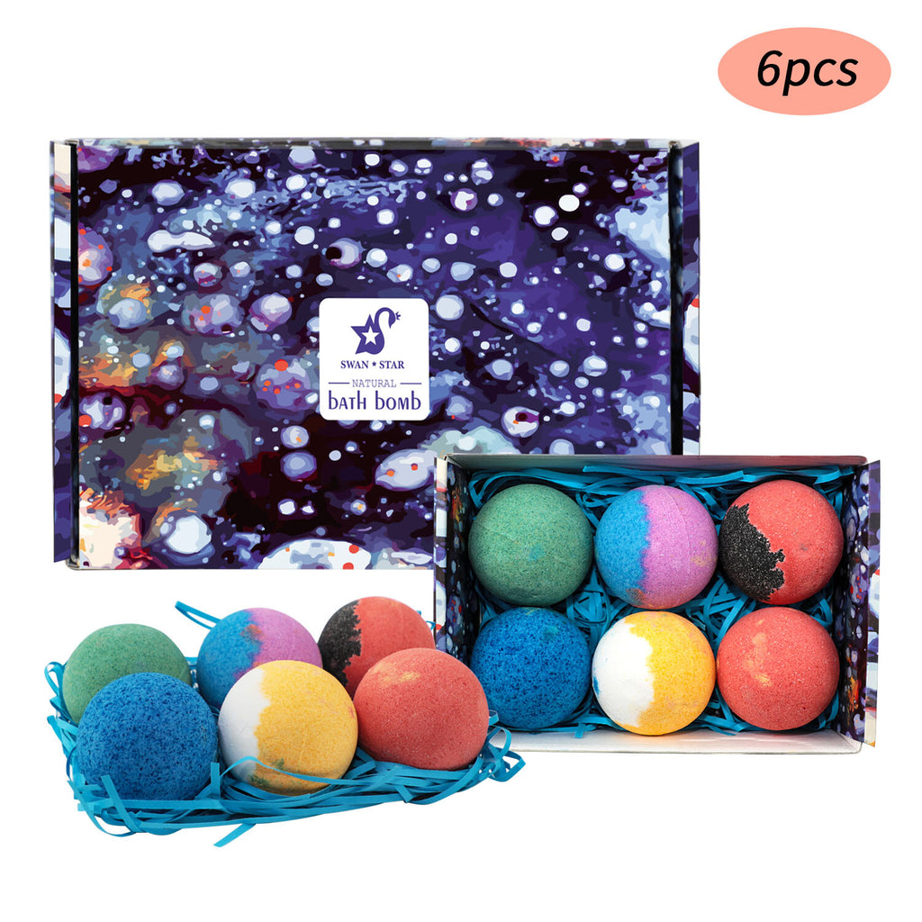 6pc Handmade Bath Bombs Gift Set Organic Essential Oils Spa Ball Christmas Gift