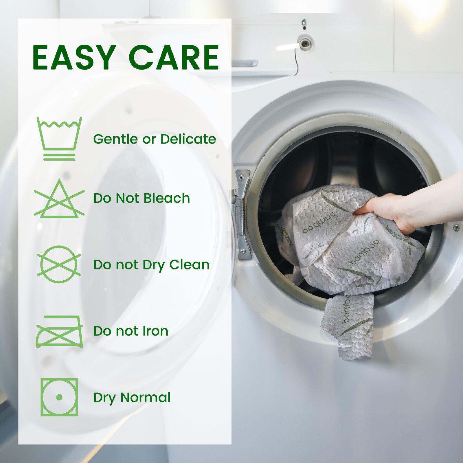 Waterproof Bamboo Mattress Protector Hypoallergenic Breathable Fitted Bed Covers