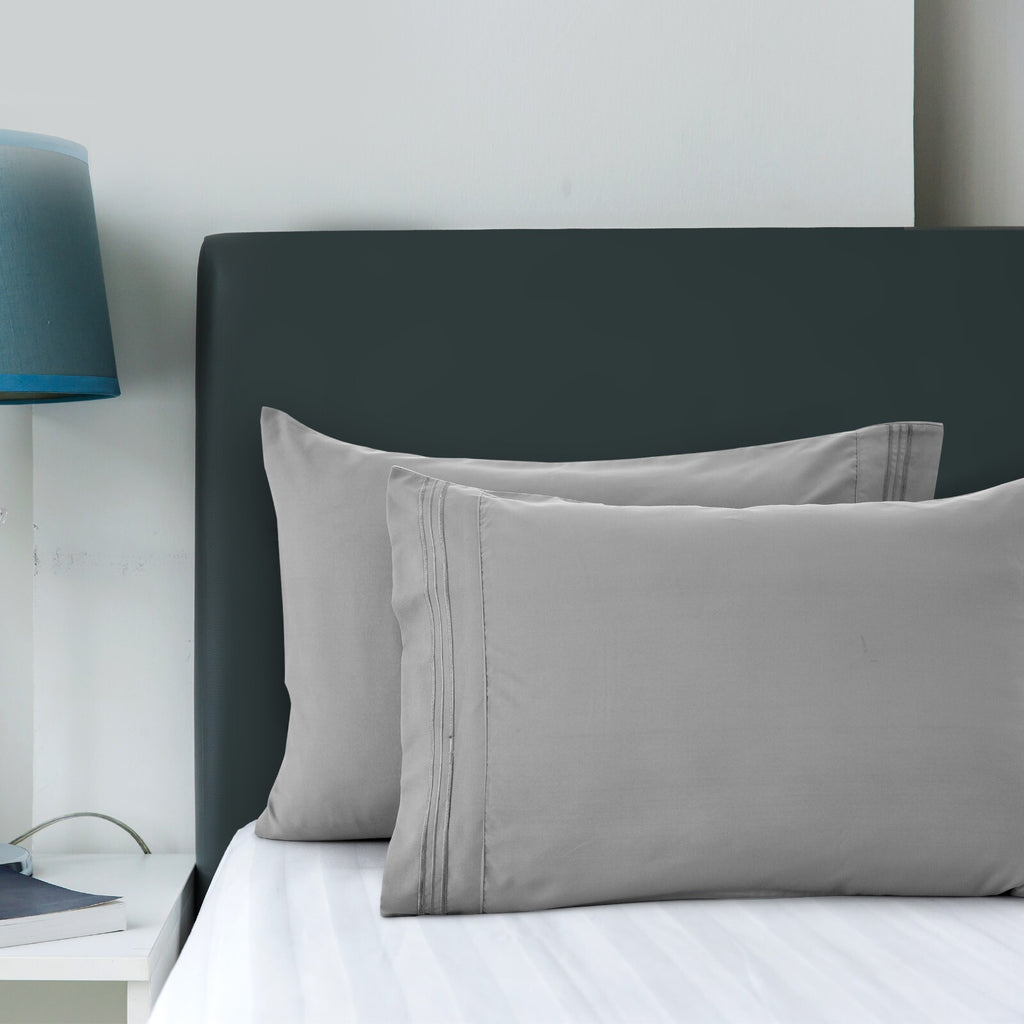 Pack of 2, 4 & 6 Pillow Cover Set Ultra Soft Microfiber Pillowcases Queen King