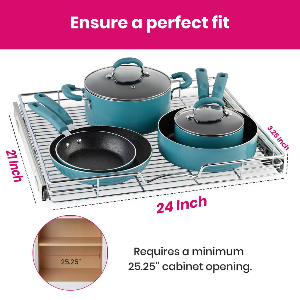 HOLDN' STORAGE Pull Out Cabinet Organizer, Heavy Duty- Lifetime Limited Warranty