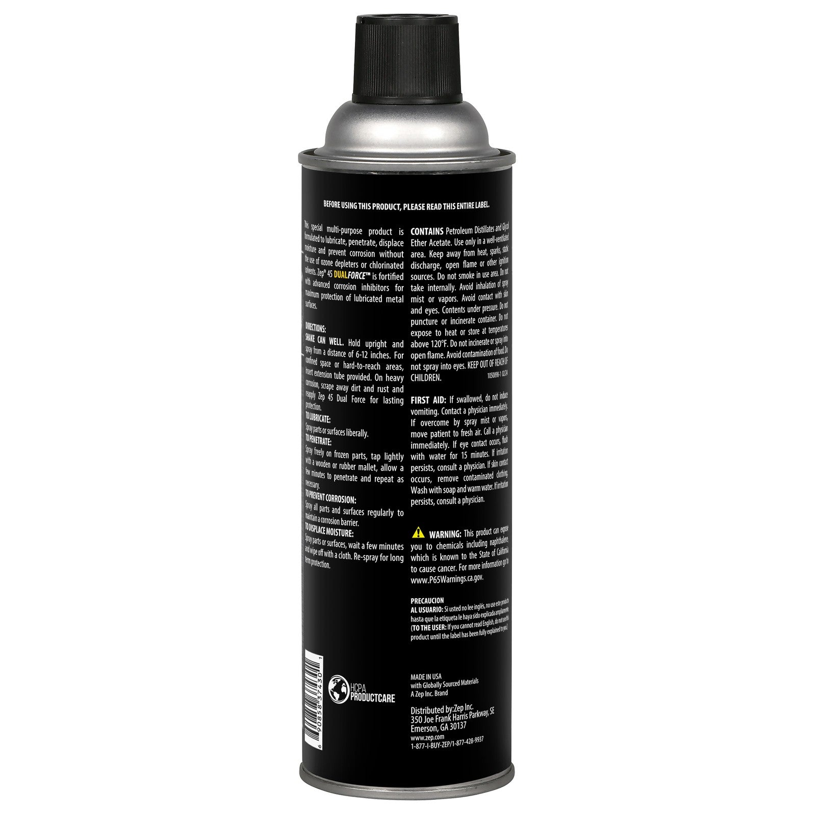 Zep 45 Dual Force Multi-Purpose Lubricant and Penetrant Aerosol
