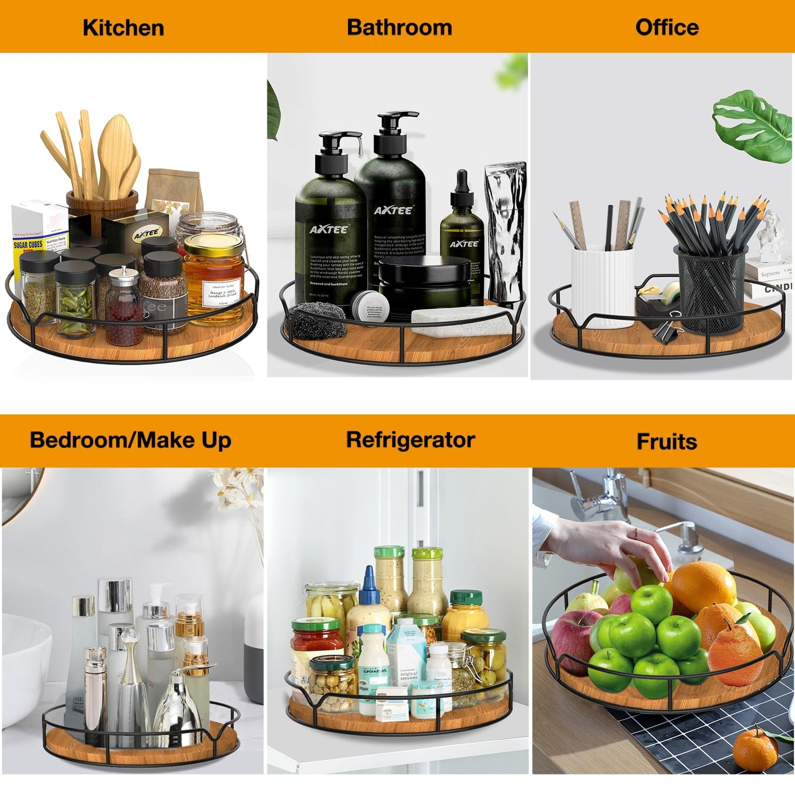 Lazy Susan Turntable Organizer for KitchenCabinet Pantry Rfrigerator