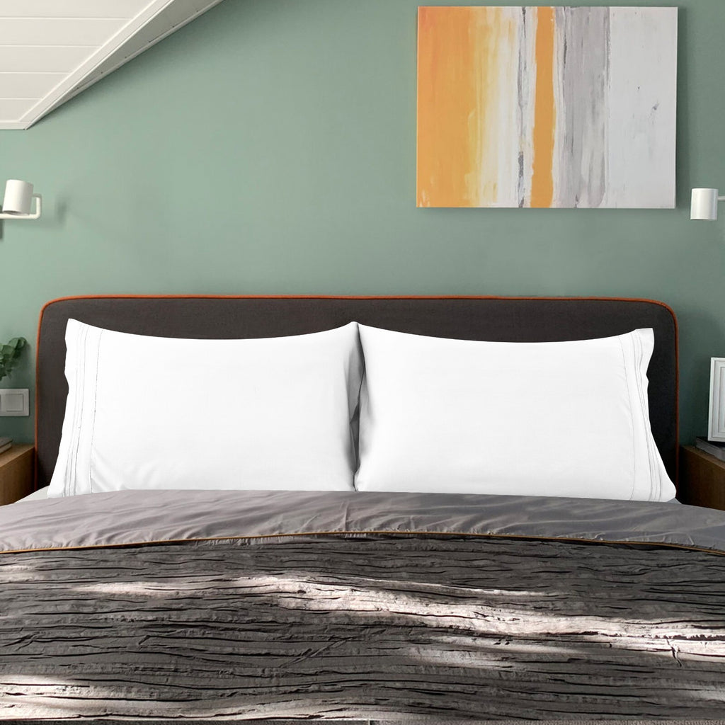 Pack of 2, 4 & 6 Pillow Cover Set Ultra Soft Microfiber Pillowcases Queen King