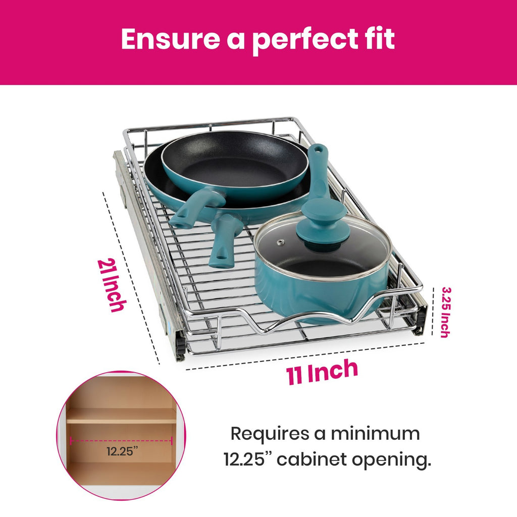 HOLDN' STORAGE Pull Out Cabinet Organizer, Heavy Duty- Lifetime Limited Warranty