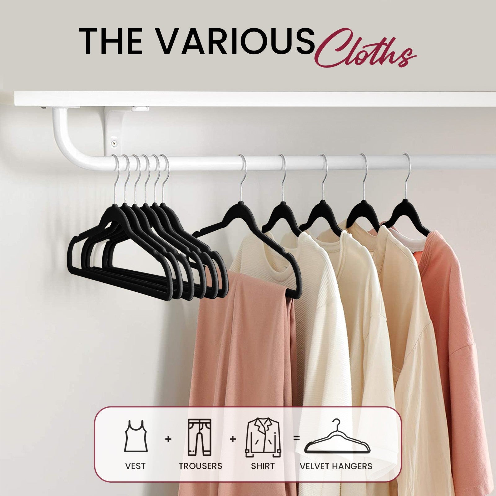 Velvet Hangers Cloths 30/50 Pack Premium Lightweight Space Saver Non Slip Hanger