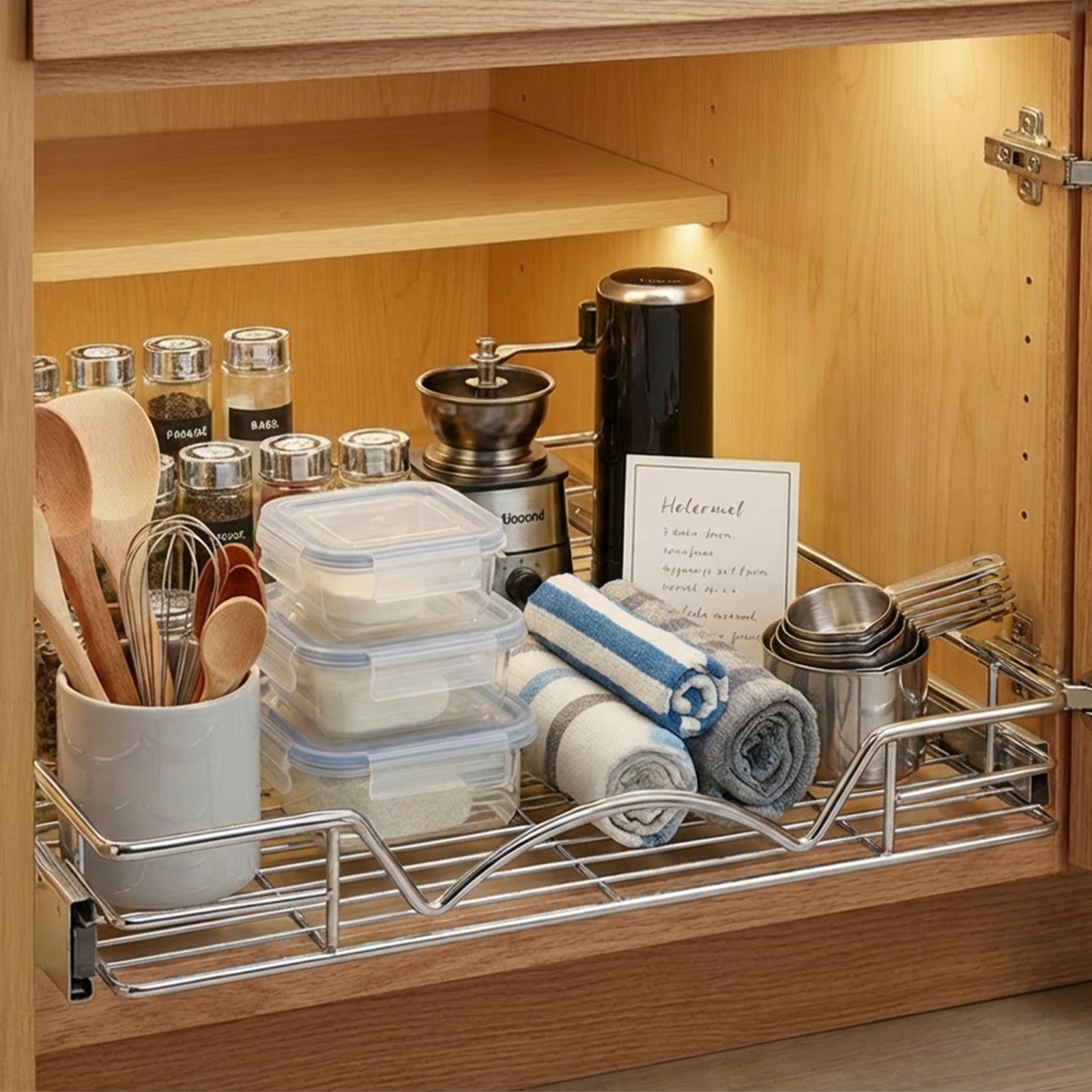 HOLDN' STORAGE Pull Out Cabinet Organizer, Heavy Duty- Lifetime Limited Warranty