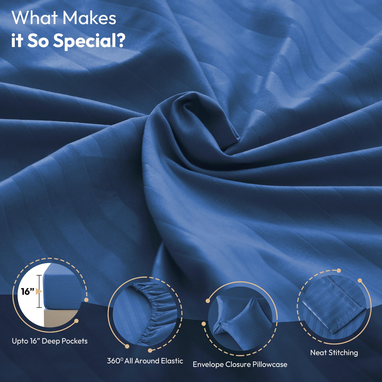 4 Piece Bed Sheet Set Deep Pocket 1800 Series Hotel Bed Sheet Microfiber Comfort