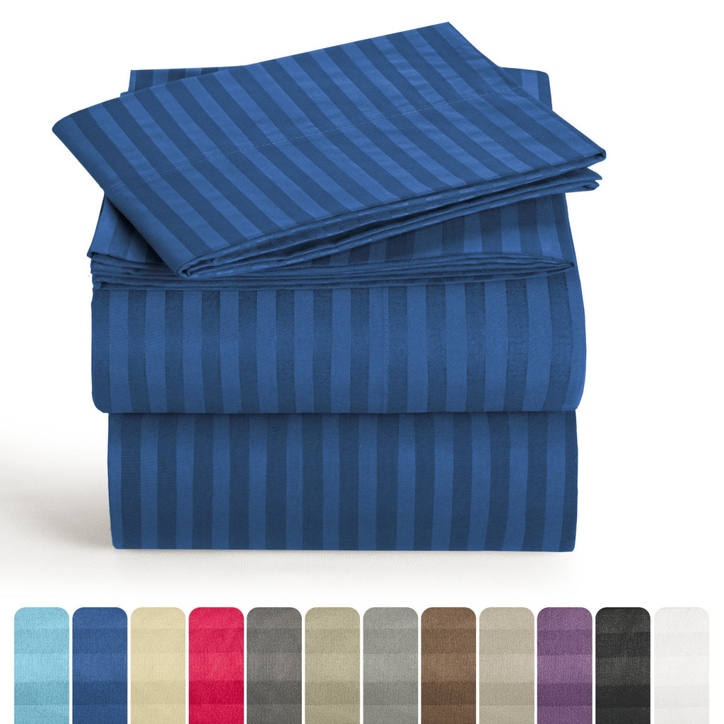 4 Piece Bed Sheet Set Deep Pocket 1800 Series Hotel Bed Sheet Microfiber Comfort