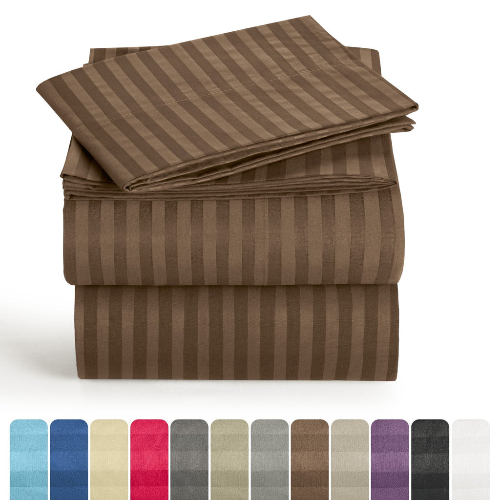 4 Piece Bed Sheet Set Deep Pocket 1800 Series Hotel Bed Sheet Microfiber Comfort