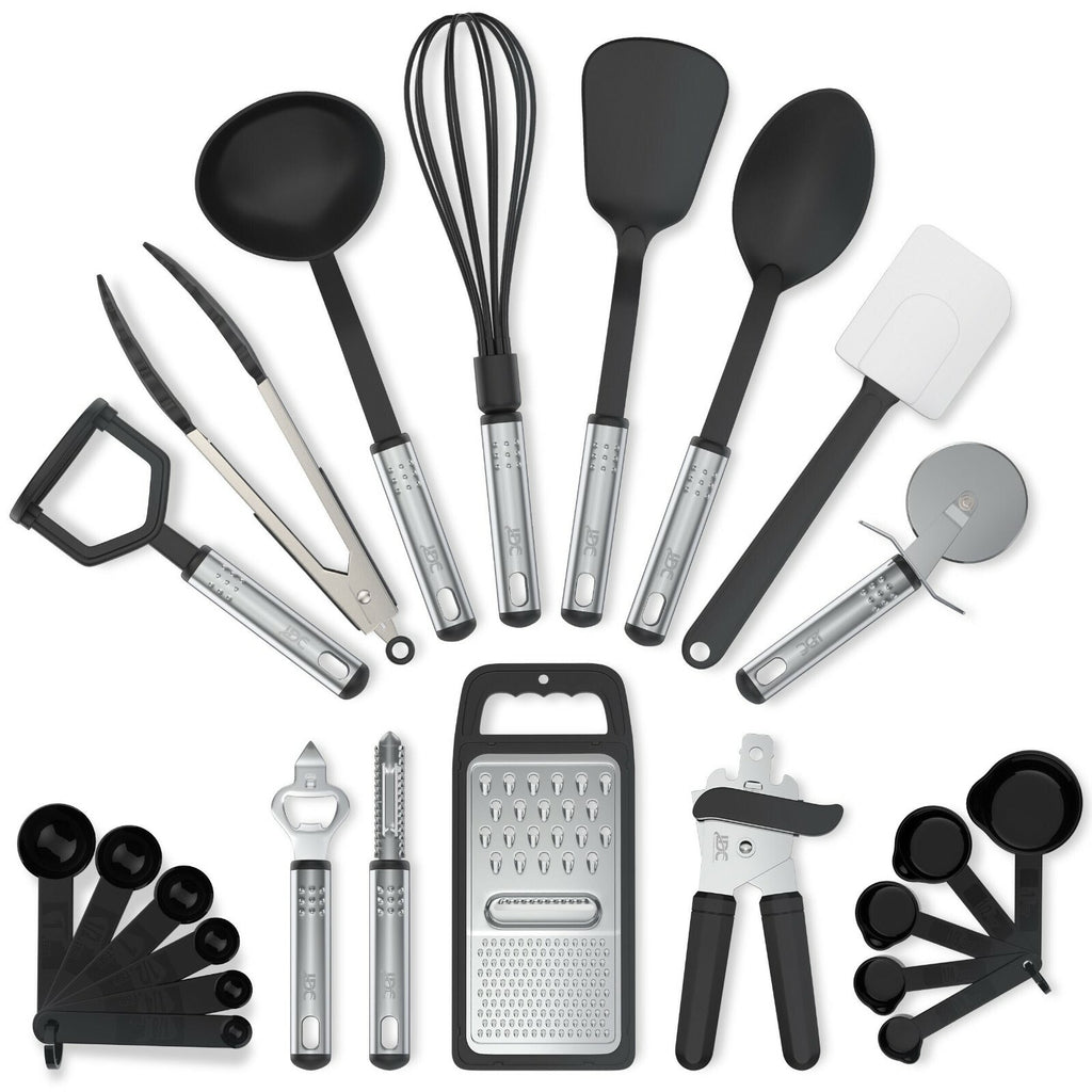 Cooking Utensil Set 23 Piece Stainless Steel Heat Resistant Kitchen Gadget Tools