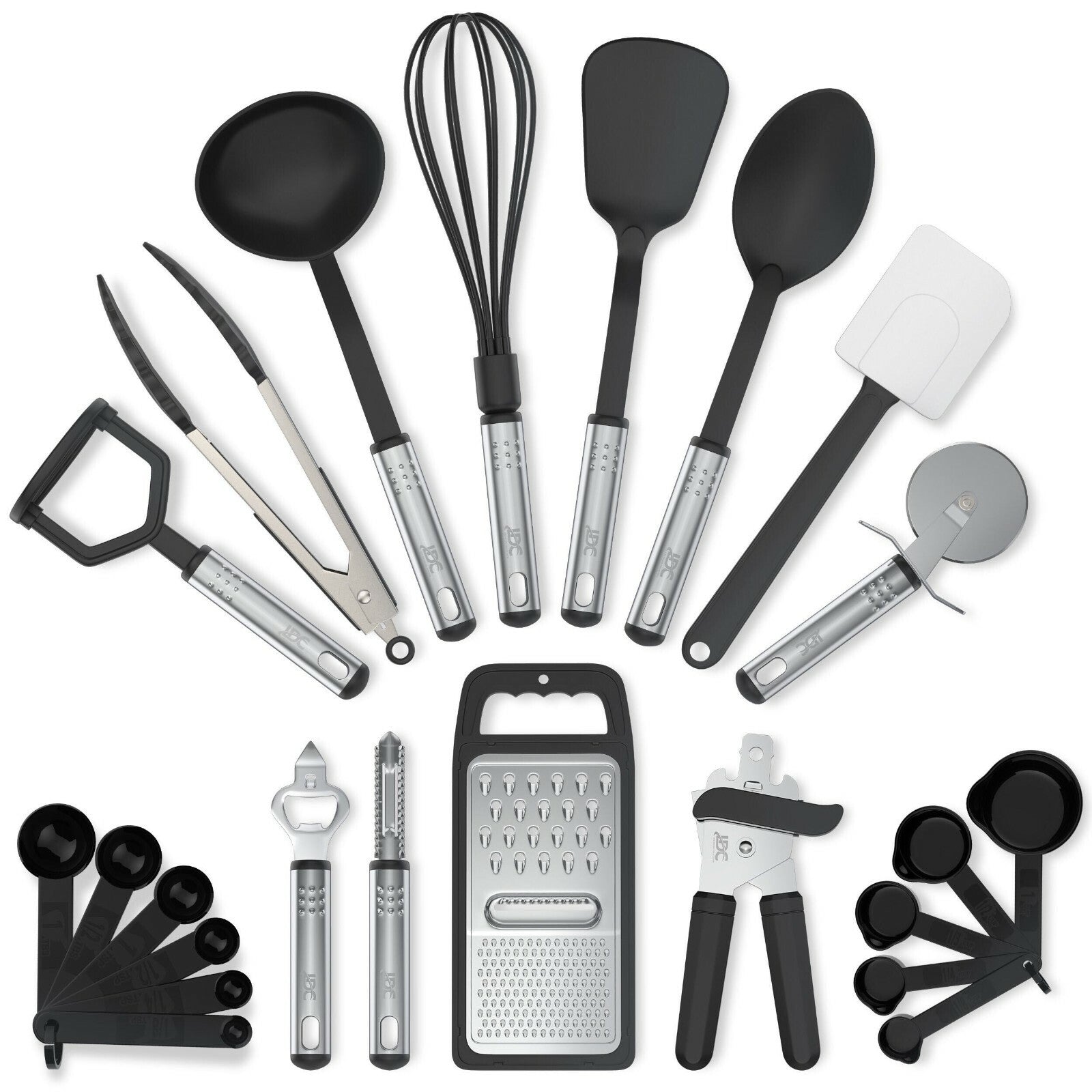 Cooking Utensil Set 23 Piece Stainless Steel Heat Resistant Kitchen Gadget Tools